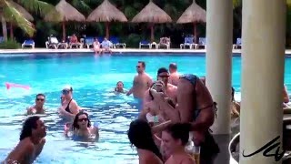 ADULT FUN - STRIPPING at  Bahia Principe Pool Party - YouTube