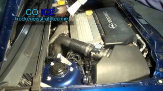 Motor reinigen mit Trockeneis