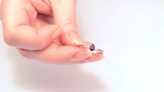 Кольцо серебряное с натуральным гранатом СК1001Г