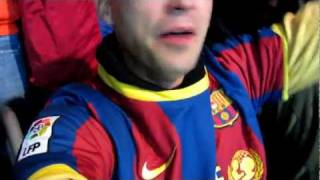 3er Gol Barça -Cesc - en el Clasico : Real Madrid 1vs F.C. Barcelona 3 amb EXTASIS grada culer