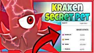 KRAKEN SECRET PET SHOWCASE on BUBBLEGUM SIMULATOR + STATS *UPDATE 27*