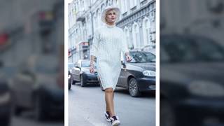 Pletena moda.Теплое зимнее стильное вязаное платье #2