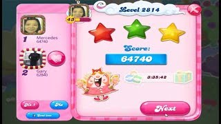 Candy Crush Saga 2814   |   No Boosters   |   3-Star ⭐⭐⭐