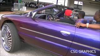 WET Convertible Chrysler Sebring on 28" DUB Swyrl Floaters Florida Classic 2012