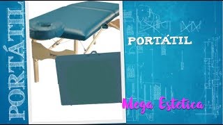 Maca De Massagem Dobrável Maleta Legno Para 300kg Com Apoio - megaestetica