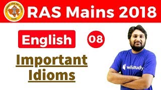 8:30 PM - RAS Mains 2018 | English by Harsh Sir | Important Idioms