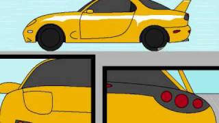 Street race cartoon