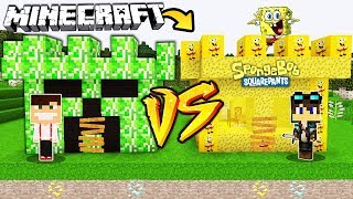 ZAMEK CREEPER VS ZAMEK SPONGEBOB W MINECRAFT!