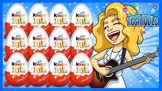 12 Kinder Joy Surprise Eggs || Teen Idols Collection #teenidols #surpriseeggs #kinderjoy #kindereggs