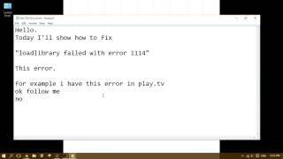 LoadLibrary failed with error 1114 (DLL) in play.tv  - Fix it