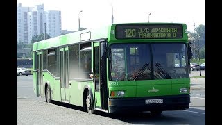 Автобус Минска МАЗ-103,гос.№ АВ 3896-7, марш.90 (28.12.2018)
