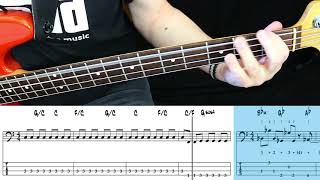 Van Halen - Jump (Bass cover with tabs)