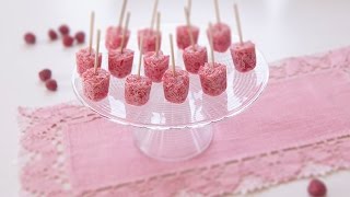 Sucettes glacées aux framboises