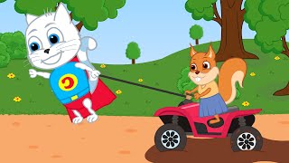 Famille d'Écureuil - Super Chat Sorti de la Boue Dessin Animé 2020 en Français