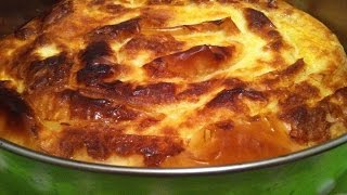 Баница с готови кори, сирене и яйца