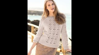 Джемпер Реглан Спицами для Женщин - 2019 / Cardigan Raglan Spokes for Women