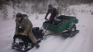 Мотобуксировщик БАРС 9л.с.  ВЫТАСКИВАЕТ  АВТОПРИЦЕП !!