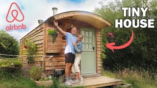 STAYING IN A TINY HOUSE FOR 24 HOURS...