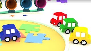 Мультик 4 машинки играют в пейнтбол. Мультфильмы для детей