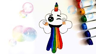 КАК НАРИСОВАТЬ РАДУЖНОЕ ОБЛАЧКО ♥ HOW TO DRAW A СUTE KAWAII RAINBOW CLOUD