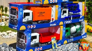 BRUDER TOYS MAN TGS truck ?NEW Garbage ?Cement mixer Crane✅