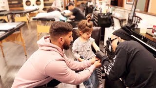 our 2 year old daughter gets a pretend tattoo!