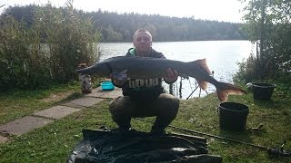 Wrześniowa zasiadka na łowisku Okoń - karpie, amur 14.2 kg. i hol 12 kg  jesiotra