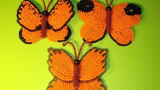 Бабочка из бисера №1 // Как сплести бабочку.  // Часть 1/2 // Мастер класс.//Butterfly Bead.
