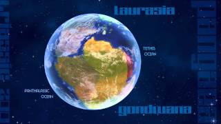 Pangaea 200 million years ago at the end of the Triassic