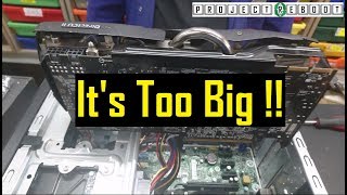 TOO BIG, TOO HOT, bad idea ? ASUS R9 280 in HP 400 G2 case.