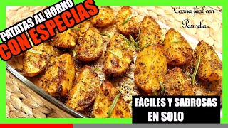 Patatas al horno con especias ¡Fáciles y sabrosas! ✅ Las mejores Papas al Horno