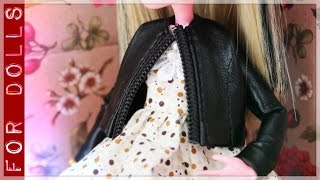 КАК СШИТЬ КУРТКУ ДЛЯ КУКЛЫ ♡ Как сшить одежду для кукол ♡ FOR DOLLS