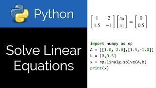 Solve Linear Equations with Python