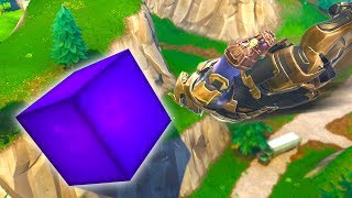 Can Thanos Destroy The GIANT CUBE? in Fortnite Battle Royale (THANOS VS CUBE)