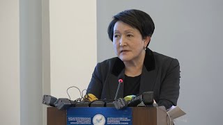Пресс-конференция главы ЦИК КР Шайлдабековой Нуржан Кармабековны