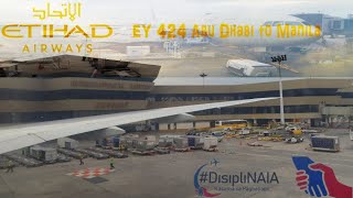 OFW flight from Abu Dhabi to Manila - Smooth Touchdown! Etihad Airways EY 424