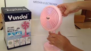 Kipas mini  kipas meja charge yundai