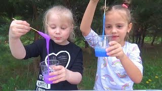 Сборник видео Май Литл Настя и Слаймы / Настя и Арина делают ЛИЗУНЫ / Видео для детей