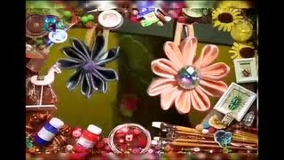 Канзаши - цветы из ткани. Kanzashi. Оплетаем лентами ободок и украшаем цветком. Мастер класс