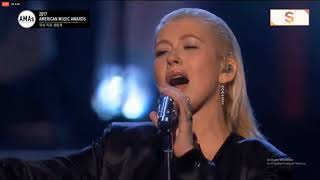 Christina Aguilera Performs Tribute to Whitney Houston - 2017 American Music Awards.