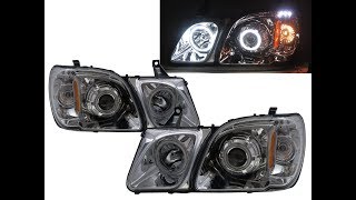 CrazyTheGod LX LX470 J100 MK2 98-07 SUV 5D CCFL Projector Headlight Headlamp Chrome V2 for LEXUS