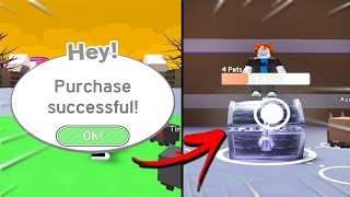 ABRI UMA NOVA ÁREA E PEGUEI UM BAÚ ÉPICO NA MINHA CONTA DO ZERO NO PET SIMULATOR