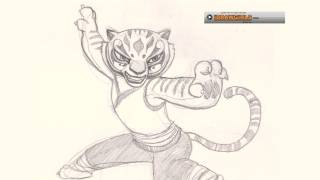 How to draw Tigress from Kung Fu Panda
