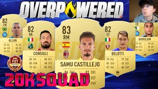 INSANE !!! 20K SERIE A SQUADBUILDER!!! GUARANTEED WINS!!! #FIFA19 #SQUADBUILDER #FUT #FUTCHAMPS