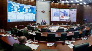 Заседание Коллегии Минобороны России под председательством Сергея Шойгу (27.11.2020)