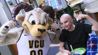 Rodney The Ram Visits Children's Hospital of Richmond at VCU