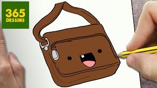 COMMENT DESSINER SAC EN CUIR KAWAII ÉTAPE PAR ÉTAPE – Dessins kawaii facile