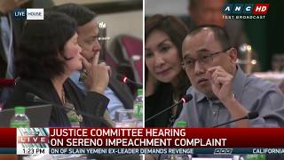 WATCH: House Justice Committee tackles Sereno impeachment complaint