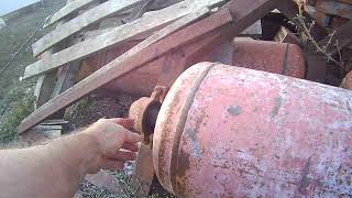 Прикатывающие катки из газовых баллонов, самодельные.