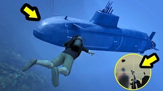 أخيرا بعد مرور 1825 يوم إكتشفت جواب هذا السر | GTA V Frank's Secret Submarine